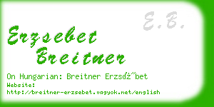 erzsebet breitner business card